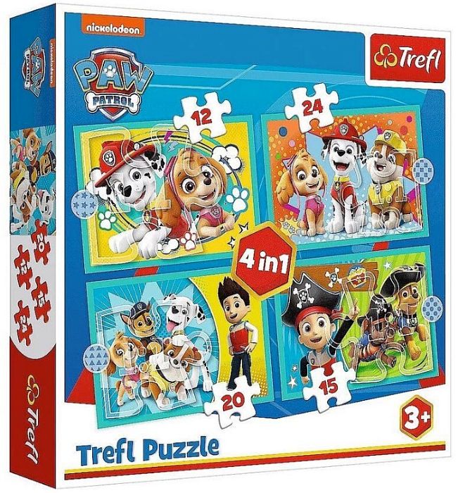 Trefl Puzzle 12#15#20#24 Details: Puppy Patrol Team TR34346