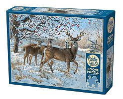 Cobble Hill 500 Pieces Puzzle: Deer in Winter