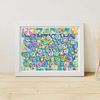 Pintoo 1200-piece puzzle: CAT & CHAN Art Studio. Colorful summer pool
