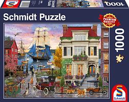 Schmidt 1000 Piece Puzzle: A Ship in the Harbor