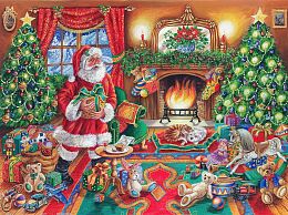 Pintoo 1200 Piece Puzzle: Judith Yates. Christmas Eve of Santa Claus