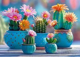 Cherry Pazzi Puzzle 1000 pieces: Flowering Cacti