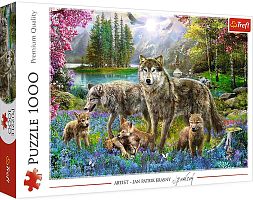 Puzzle Trefl 1000 pieces: Family of wolves