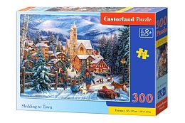 Castorland jigsaw puzzle 300 pieces: a snow slide in the city