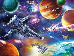 3D Jazzle Puzzle 100 Pieces: Galactic Flight