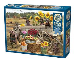 Cobble Hill Puzzle 500 pieces: Chocolate Labradors