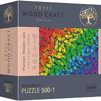 Wooden Trefl Puzzle 500 +1 details: Rainbow Butterflies