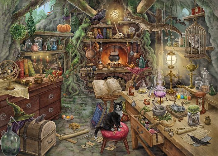 Ravensburger Puzzle 759 details: Witches Kitchen (puzzle quest) 19958.