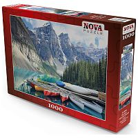 Nova 1000 Pieces Puzzle: Canoe on Lake Moraine