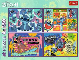 Trefl 4x250 puzzle pieces: Lilo and Stitch