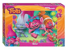 A set of children's puzzles 4 by 120 pieces Step: Trolls (DreamWorks)