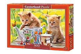 Puzzle Castorland 500 items tea-Time-kittens