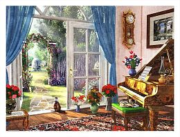 Pintoo puzzle 1200 pieces: D. Davison. A room with a piano