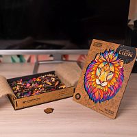 Wooden UNIDRAGON Puzzle 327 details: The Mysterious Lion