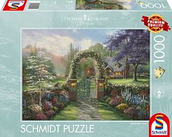 Schmidt 1000 Piece Puzzle: Kincaid Cottage Hummingbird