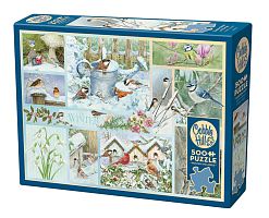 Cobble Hill 500 Pieces Puzzle: Garden Birds in Winter