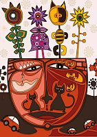 Magnolia 1000-piece Puzzle: Surreal Cat (MARKDOWN)