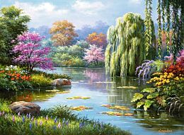 Ravensburger puzzle 500 pieces: a Romantic view of the pond