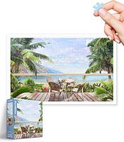 Pintoo 1000-piece Puzzle: Breakfast on the beach