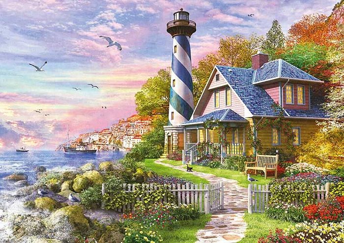 Educa puzzle 4000 pieces: lighthouse on the rock of the Bay 17677