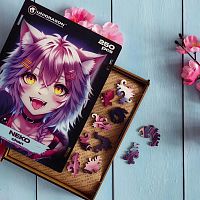 Wooden UNIDRAGON Puzzle 250 pieces: Neko Chan