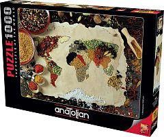 Anatolian jigsaw puzzle 1000 pieces: world Map of spices