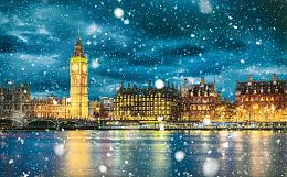 Pintoo 1000 Pieces Puzzle: Thames on a snowy night