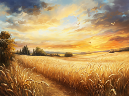 Wooden puzzle with 500 pieces. The magic of nature. Wheat field