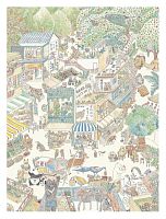 Pintoo Puzzle 1200 pieces: Jhú Gong Fán Hua. Explore the market!