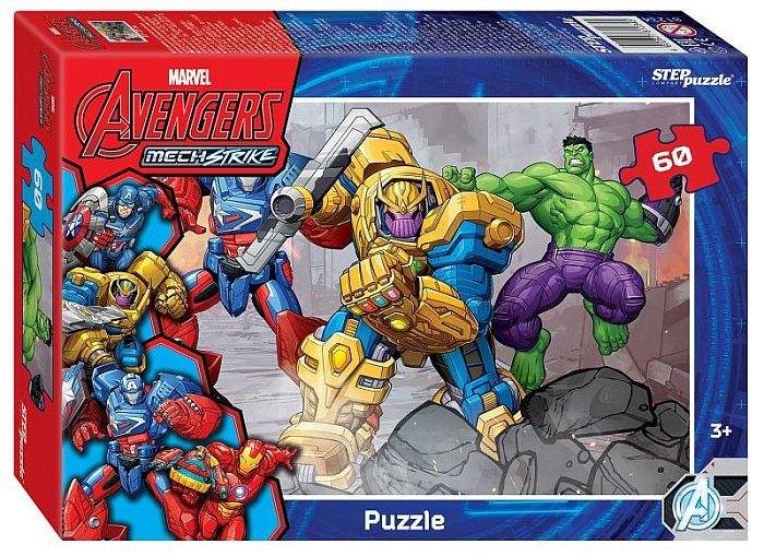 Step puzzle 60 pieces: MECH STRIKE (Marvel) 81234