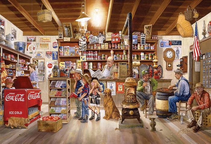 Jigsaw puzzle Eurographics 2000 details: In the General store Le ray 8220-5481