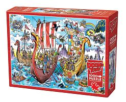 Cobble Hill 1000 Pieces Puzzle: Humor - Viking Raid