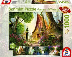 Schmidt 1000 pieces puzzle: J.Fellenberg House in a clearing