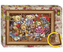 Step puzzle 500 pieces: A family of bears (with a frame)