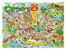 Pintoo Puzzle 1200 pieces: Pagey. The Burning Olympic Flame