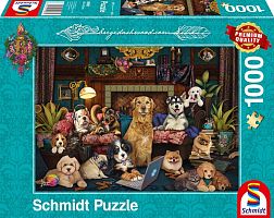 Schmidt 1000 Pieces Puzzle: B.Ashwood Get-togethers in the salon