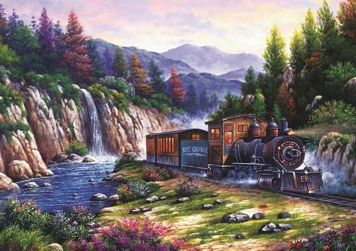 Puzzle Art Puzzle 1000 pieces: train Travel 4233