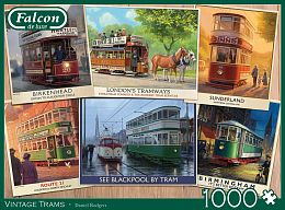 Falcon 1000 Pieces Puzzle: Vintage Trams