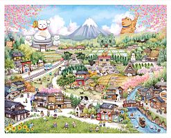 Pintoo puzzle 2000 pieces: YUKAN. Maneki-Neko Village