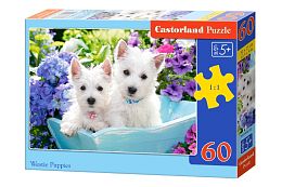 Jigsaw puzzle Castorland 60 pieces: Puppies