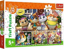 Trefl 100 Pieces Puzzle: A team of friends. 44 Cats