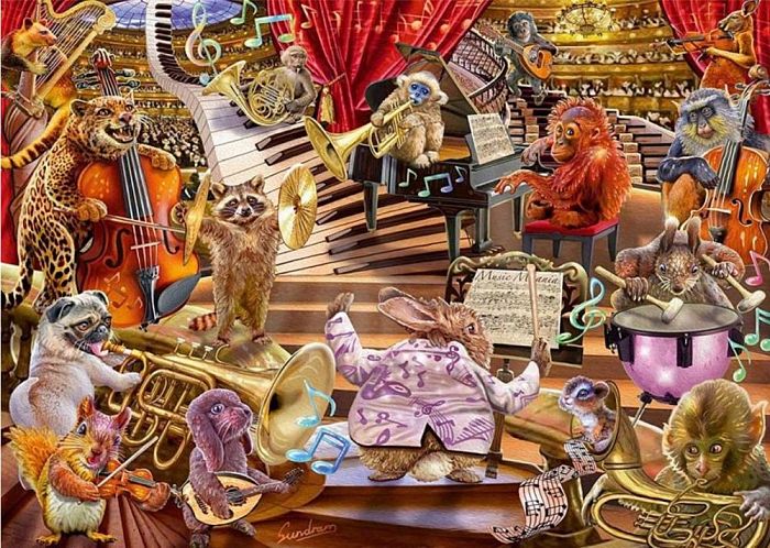 Schmidt puzzle 1000 pieces: Art.Sangram Music mania-collage 59664