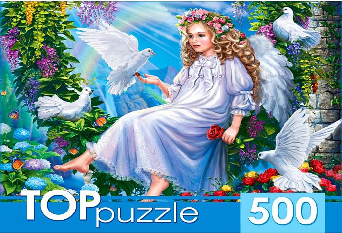 Puzzle TOP Puzzle 500 details: Angel in the garden ХТП500-4239