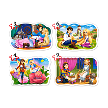 Castorland Puzzle 3#4#6#9 details: Fairy Tales about princesses