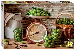 Step puzzle 500 pieces: Still Life with gooseberries
