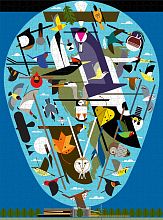 Pomegranate 1000 puzzle pieces: Charlie Harper. World of birds