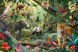 Schmidt Puzzle 100 pieces: Jungle Dwellers