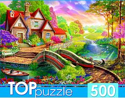 TOP Puzzle 500 pieces: The Magic House by the Bridge