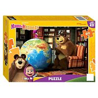Step puzzle 60 pieces: Masha and the Bear