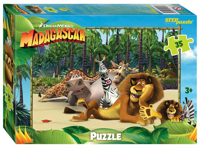 Puzzle Step 35 parts of: Madagascar 3 (DreamWorks, Multi) 91185
